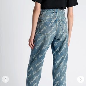 NWT Balenciaga Soft Denim Logo Light Blue